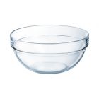 Saladier rond en verre 20 cm Empilable 190 cl