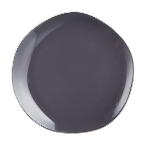 Assiette plate ronde 27,6 cm Rocaleo Gris foncé